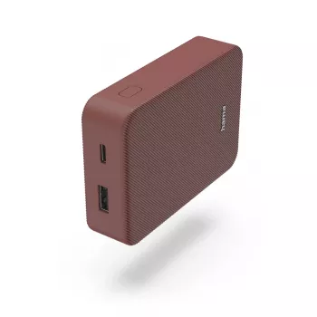 Hama Colour 10 Power Pack, 10000 mAh, 2 saídas: USB-C, USB-A, vermelho