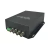 Transmissor AV LevelOne extensor de 4 canais BNC sobre fibra ótica kit 20 km