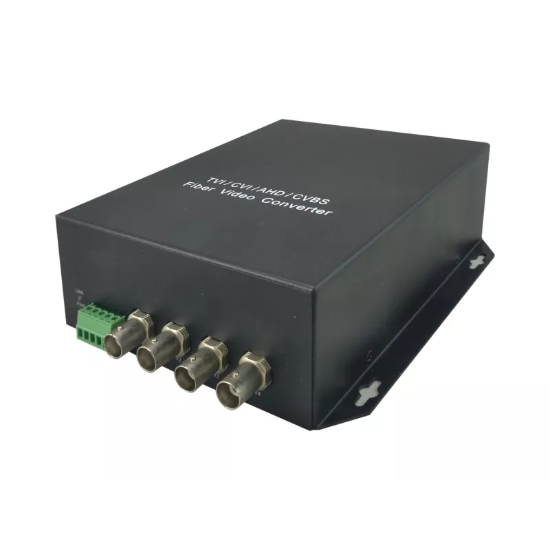 Transmissor AV LevelOne extensor de 4 canais BNC sobre fibra ótica kit 20 km