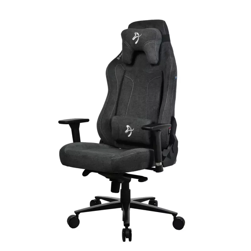 Cadeira gaming Arozzi Vernazza XL Softfabric cinzento-escuro design ergonómico
