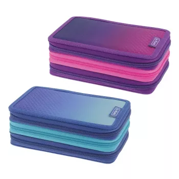 Herlitz TriCase Dip Dye 31 peças azul turquesa poliéster 190x115x70 mm