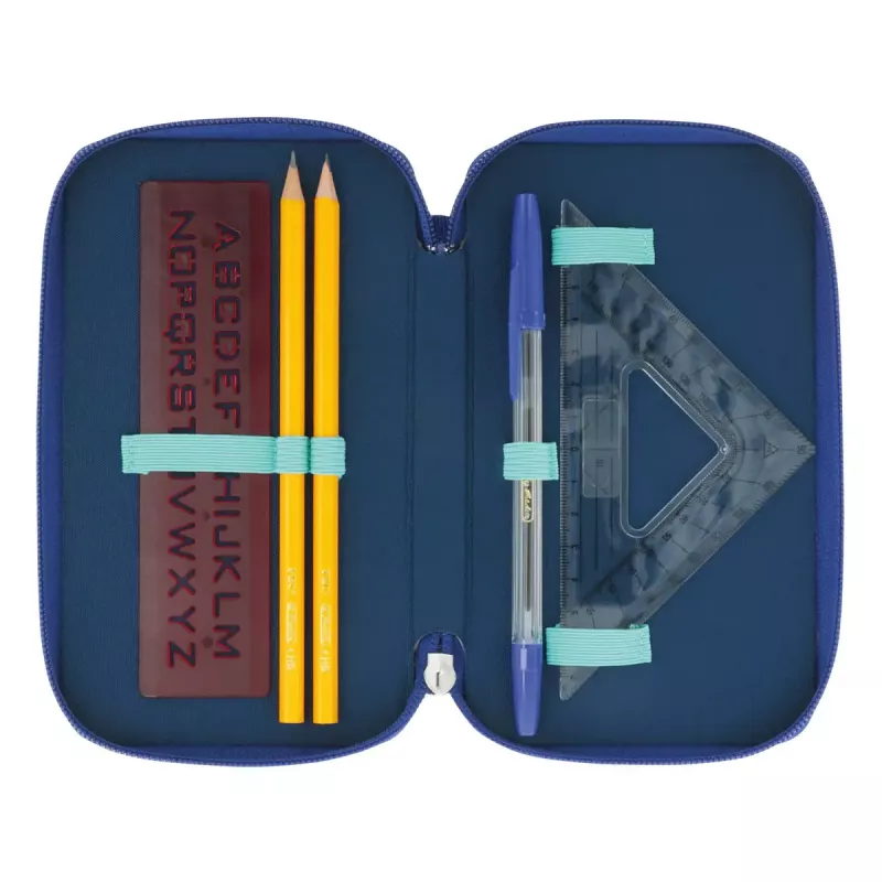 Herlitz TriCase Dip Dye 31 peças azul turquesa poliéster 190x115x70 mm
