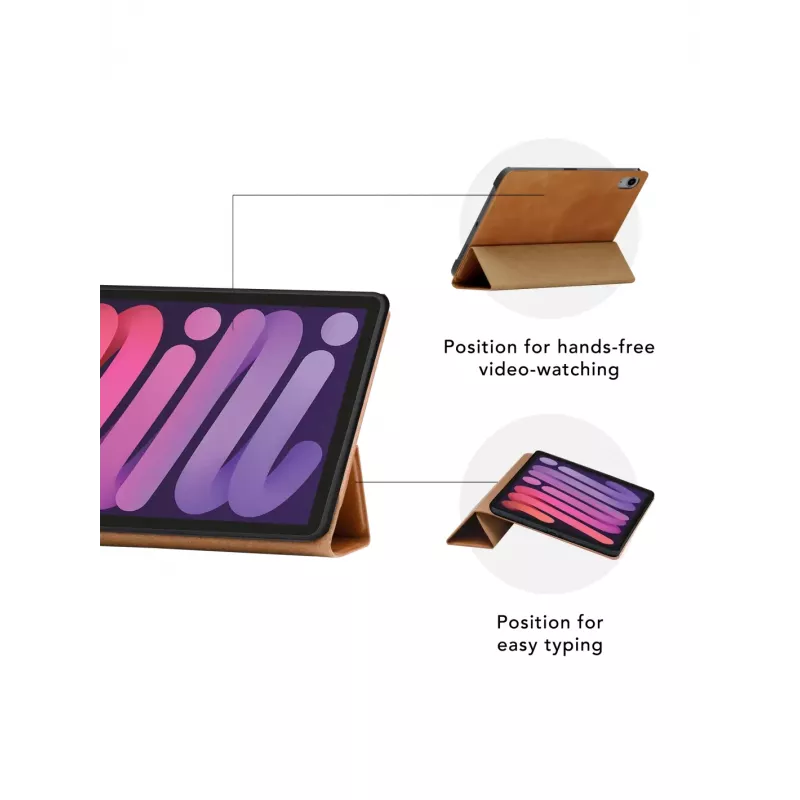 Folio-Case d bramante para iPad Pro 11 polegadas (M5 2025 / M4 2024) – couro plena flor, modo de suporte