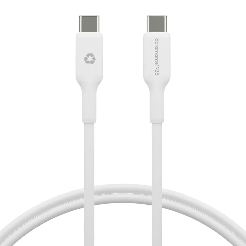 Cabo USB-C para USB-C 1 m d bramante re-charge — USB 2.0, branco
