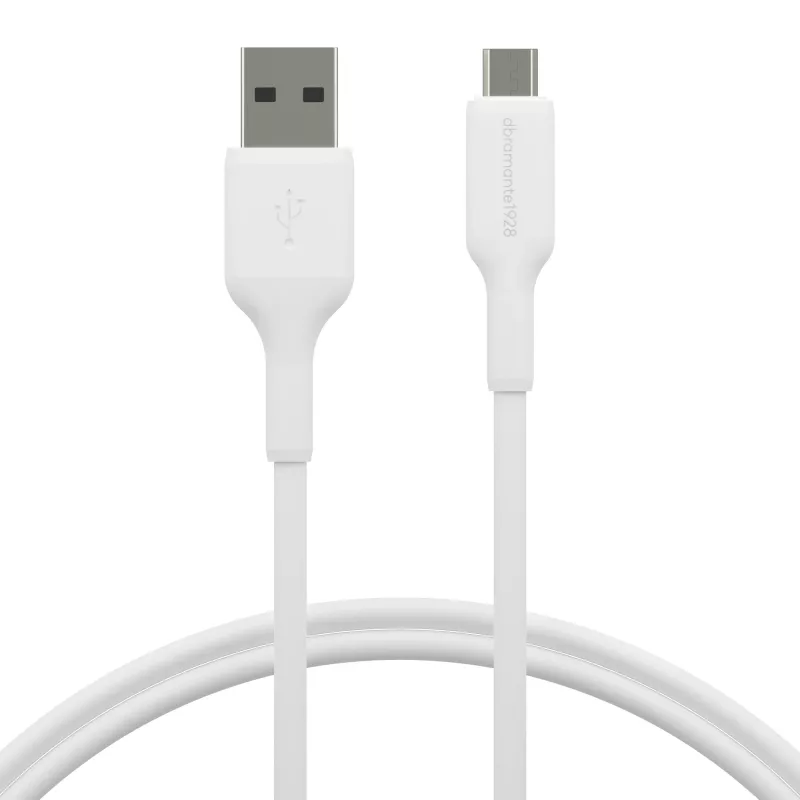 dbramante1928 re-charge – cabo 1 m USB-A – Micro-USB – W, 1 m, USB A, Micro-USB A, USB 2.0, 0,48 Gbit/s, branco