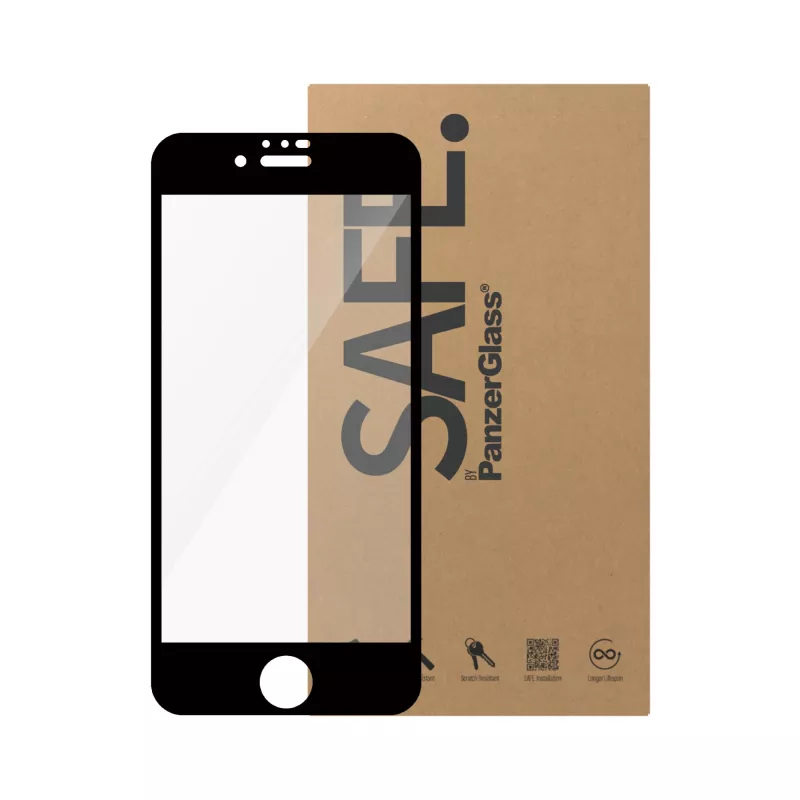 Proteção de ecrã PanzerGlass SAFE. by ® iPhone SE (2020, 2022) | 8 | 7 | 6s | 6 | Ultra-Wide Fit | BULK