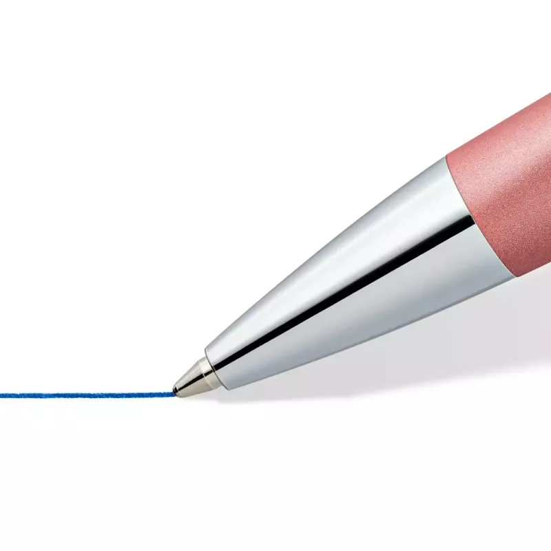 Caneta de clip com mecanismo de pressão Staedtler 444 azul