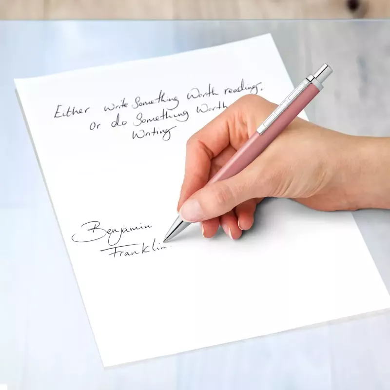 Caneta de clip com mecanismo de pressão Staedtler 444 azul