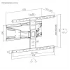 Suporte de parede para TV Equip 43-90 polegadas ultraplano orientável