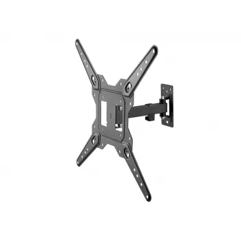Suporte de parede para TV Equip 23-55 polegadas Full-Motion, 100 x 100 mm, 400 x 400 mm, -8 - 5°, -90 - 90°, aço inoxidável, preto