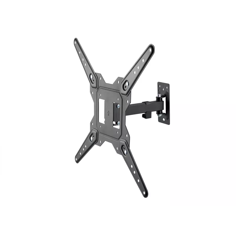 Suporte de parede para TV Equip 23-55 polegadas Full-Motion, 100 x 100 mm, 400 x 400 mm, -8 - 5°, -90 - 90°, aço inoxidável, preto