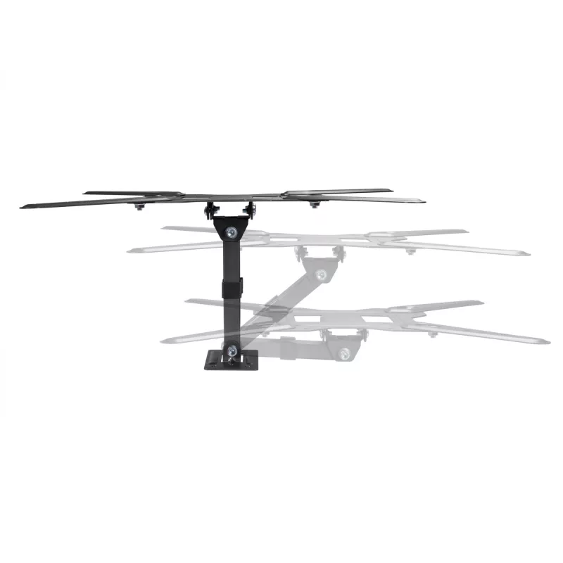 Suporte de parede para TV Equip 23-55 polegadas Full-Motion, 100 x 100 mm, 400 x 400 mm, -8 - 5°, -90 - 90°, aço inoxidável, preto