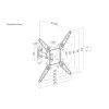 Suporte de parede para TV Equip 23-55 polegadas Full-Motion, 100 x 100 mm, 400 x 400 mm, -8 - 5°, -90 - 90°, aço inoxidável, preto