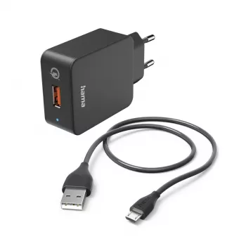 Carregador móvel Hama 00201621 smartphone, tablet preto AC carregamento rápido interior