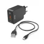 Carregador móvel Hama 00201621 smartphone, tablet preto AC carregamento rápido interior