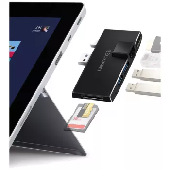 Hub USB Terratec CONNECT Pro2 com fios USB 3.2 Gen 1 preto