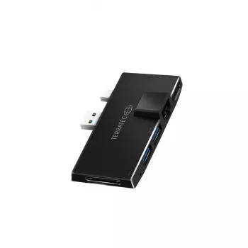 Hub USB Terratec CONNECT Pro2 com fios USB 3.2 Gen 1 preto