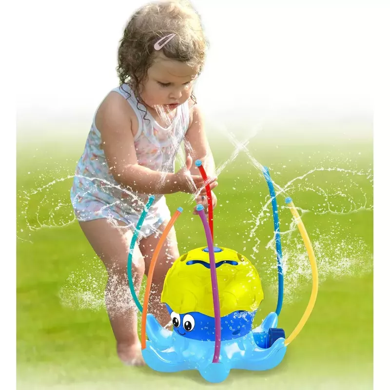 Aspersor de água Jamara Mc Fizz Oktopus redondo azul amarelo 3+ anos