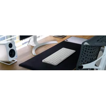 Teclado KeySonic KSK-5020BT-S (DE) Office Bluetooth QWERTZ alemão alumínio, branco