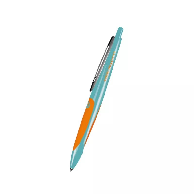 Caneta de clip com mecanismo retrátil Herlitz my.pen azul