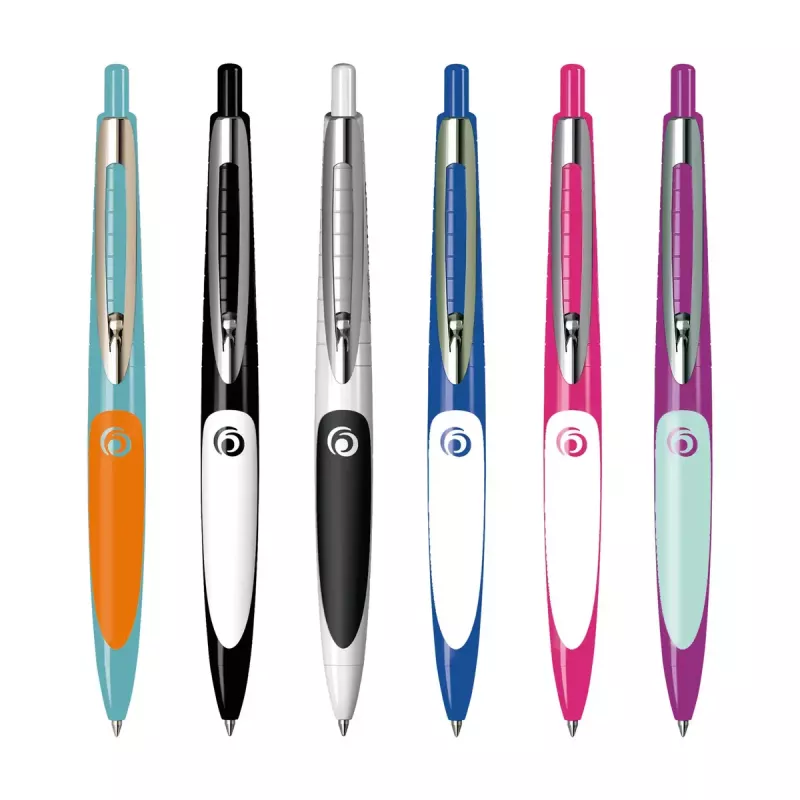 Caneta de clip com mecanismo retrátil Herlitz my.pen azul