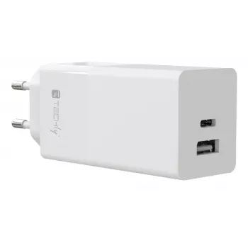 Carregador móvel Techly IPW-PD100W-WH powerbank, smartphone, tablet, universal branco AC carregamento rápido interior