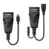 Extensor USB 2.0 Type-C Cat.6 de 100 m Lindy, transmissor e recetor de rede, 100 m, 480 Mbit/s, Cat5e, Cat6, CH317Q, CH9317, RTL8211E, preto