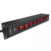 Unidade de distribuição de energia (PDU) Lindy 73025 8 saídas AC 1.5U preto