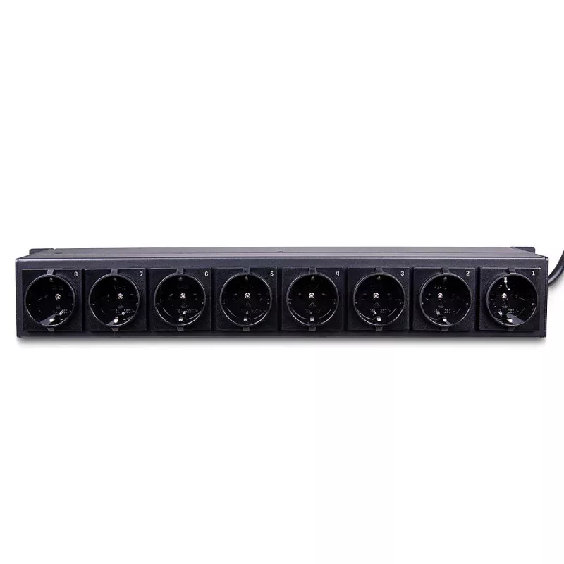 Unidade de distribuição de energia (PDU) Lindy 73025 8 saídas AC 1.5U preto