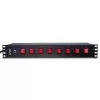 Unidade de distribuição de energia (PDU) Lindy 73025 8 saídas AC 1.5U preto