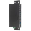 Hub USB-A de 7 portas Manhattan Industrial, 7 portas USB-A, 5 Gbps (USB 3.2 Gen1 também conhecido como USB 3.0), proteção ESD de 20 kV, opções de alimentação A/C, bus e barramento de terminais, calha DIN, montagem na parede, caixa de metal, bloqueio por parafuso
