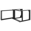 Rack de rede de parede open frame Intellinet 19 polegadas, 6 U, estrutura basculante com abertura frontal, embalagem plana, 2 postes, 45 cm de profundidade, preto RAL 9004