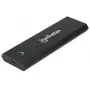 Caixa para SSD M.2 NVMe Manhattan, conector fêmea USB-C, 10 Gbit/s (USB 3.2 Gen2 também conhecido como USB 3.1), compatível com UASP, SuperSpeed+ USB, alumínio, preto, três anos de garantia