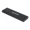 Caixa para SSD M.2 NVMe Manhattan, conector fêmea USB-C, 10 Gbit/s (USB 3.2 Gen2 também conhecido como USB 3.1), compatível com UASP, SuperSpeed+ USB, alumínio, preto, três anos de garantia