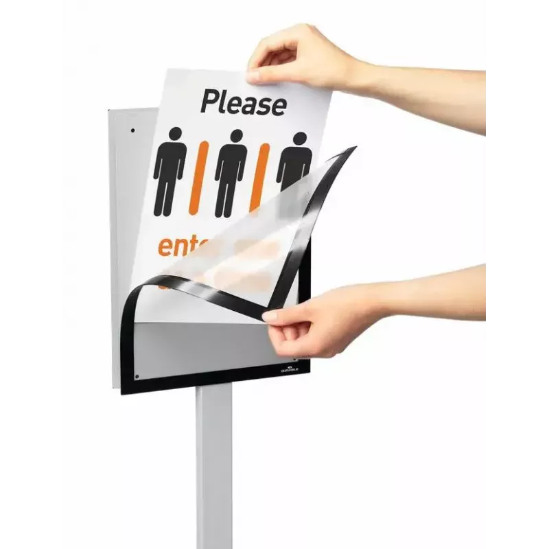 Expositor de informação Durable INFO STAND BASIC A4 metal plástico cinzento
