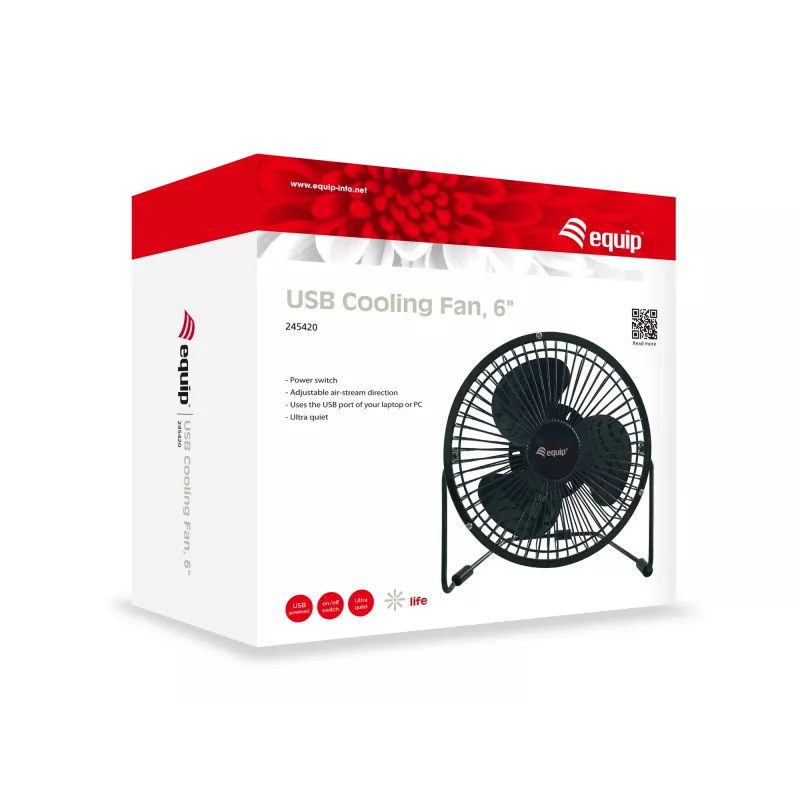Ventilador doméstico Equip 245420 preto