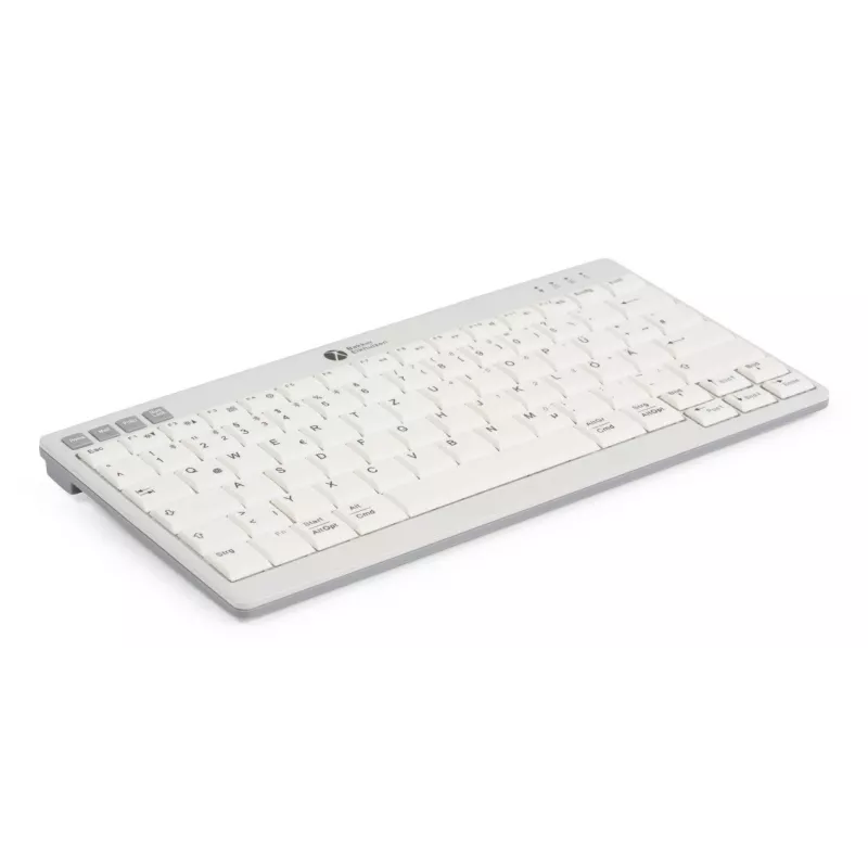 BakkerElkhuizen UltraBoard 950 V2 Wireless UK Qwerty, Tenkeyless (80 - 87%), com fios e sem fios, USB + Bluetooth, interruptores de tesoura, QWERTY, cinzento-escuro, cinzento-claro
