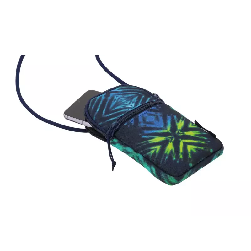 Bolsa Herlitz New Batik para telemóvel universal Preto Azul Verde