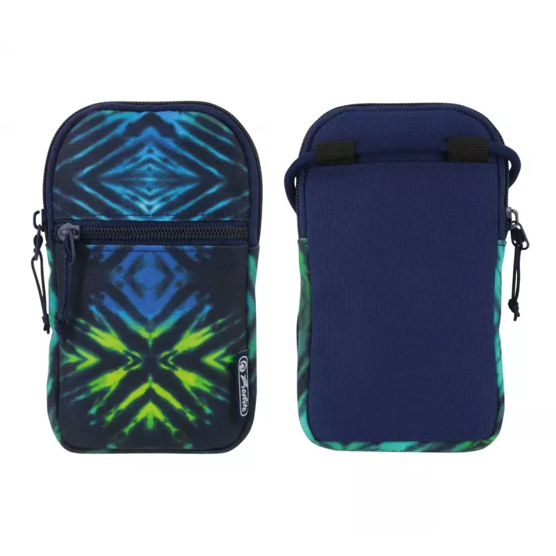 Bolsa Herlitz New Batik para telemóvel universal Preto Azul Verde