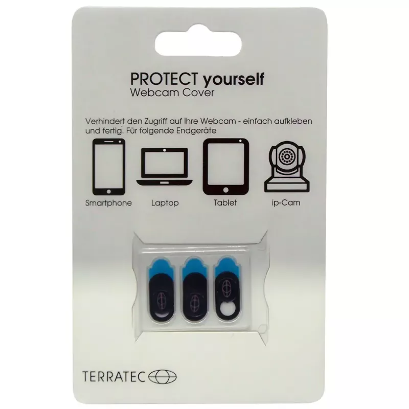 TerraTec PROTECT yourself cobertura para webcam, preto, pack de 3