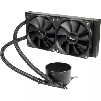 Refrigeração Líquida All-in-One para CPU INTER-TECH Argus Iceman B-240 – ventoinha de 12 cm, rolamento hidráulico, Preto
