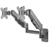 Suporte de Parede Duplo Manhattan para TV e Monitores (braço a gás de movimento total), para ecrãs de 17 a 32 polegadas, compatibilidade VESA: 75x75mm e 100x100mm – verifique as dimensões dos quatro orifícios de fixação na parte traseira do ecrã para garantir a compatibilidade, máx. 8 kg por braço, Preto, suporte