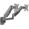 Suporte de Parede Duplo Manhattan para TV e Monitores (braço a gás de movimento total), para ecrãs de 17 a 32 polegadas, compatibilidade VESA: 75x75mm e 100x100mm – verifique as dimensões dos quatro orifícios de fixação na parte traseira do ecrã para garantir a compatibilidade, máx. 8 kg por braço, Preto, suporte