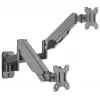 Suporte de Parede Duplo Manhattan para TV e Monitores (braço a gás de movimento total), para ecrãs de 17 a 32 polegadas, compatibilidade VESA: 75x75mm e 100x100mm – verifique as dimensões dos quatro orifícios de fixação na parte traseira do ecrã para garantir a compatibilidade, máx. 8 kg por braço, Preto, suporte