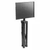 Suporte de Chão Tipo Tripé Manhattan para TV/Monitor/Projetor/Portátil, para ecrãs: 13 a 32 polegadas, compatibilidade VESA: 75x75 e 100x100 mm – verifique as dimensões dos quatro orifícios de fixação na parte traseira do ecrã para garantir a compatibilidade, máx. 15 kg, altura ajustável, Preto, suporte
