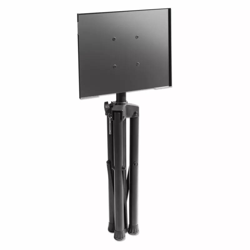 Suporte de Chão Tipo Tripé Manhattan para TV/Monitor/Projetor/Portátil, para ecrãs: 13 a 32 polegadas, compatibilidade VESA: 75x75 e 100x100 mm – verifique as dimensões dos quatro orifícios de fixação na parte traseira do ecrã para garantir a compatibilidade, máx. 15 kg, altura ajustável, Preto, suporte