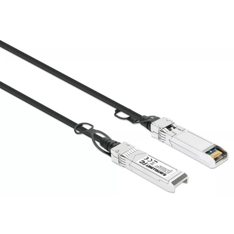 Intellinet 508384 cabo twinax passivo 10G SFP+ de ligação direta, 0,5 m, preto