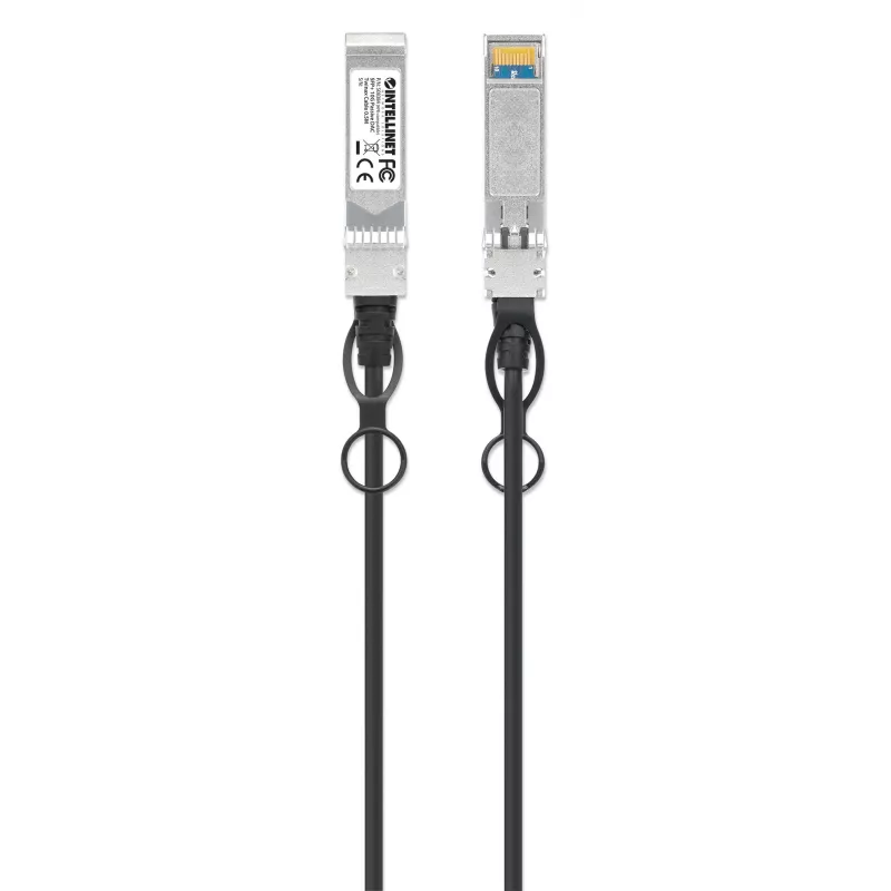 Intellinet 508384 cabo twinax passivo 10G SFP+ de ligação direta, 0,5 m, preto