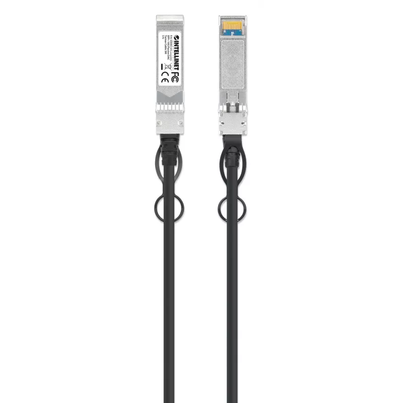 Intellinet 508483 cabo twinax passivo 10G SFP+ de ligação direta, 5 m, compatível com HPE, preto