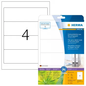 Etiquetas de impressora autocolantes HERMA 10746 branco 19,2x6,1 cm 80 etiquetas